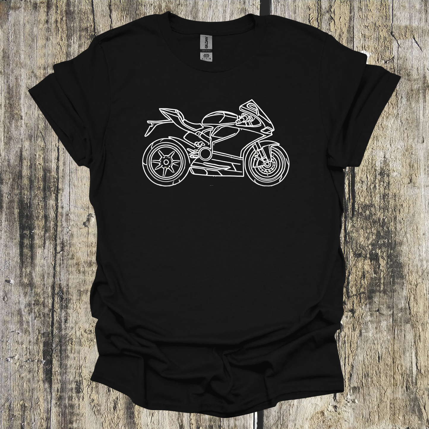 Line Drawn Sport Bike Motorcycle