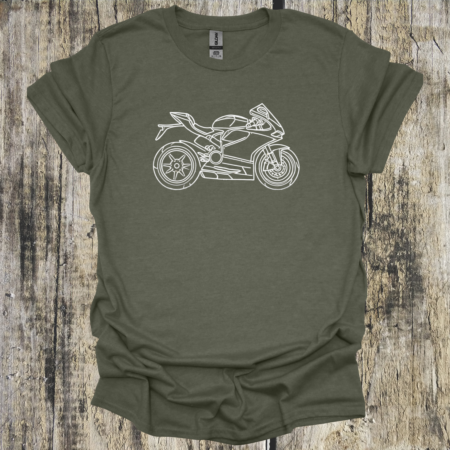 Line Drawn Sport Bike Motorcycle