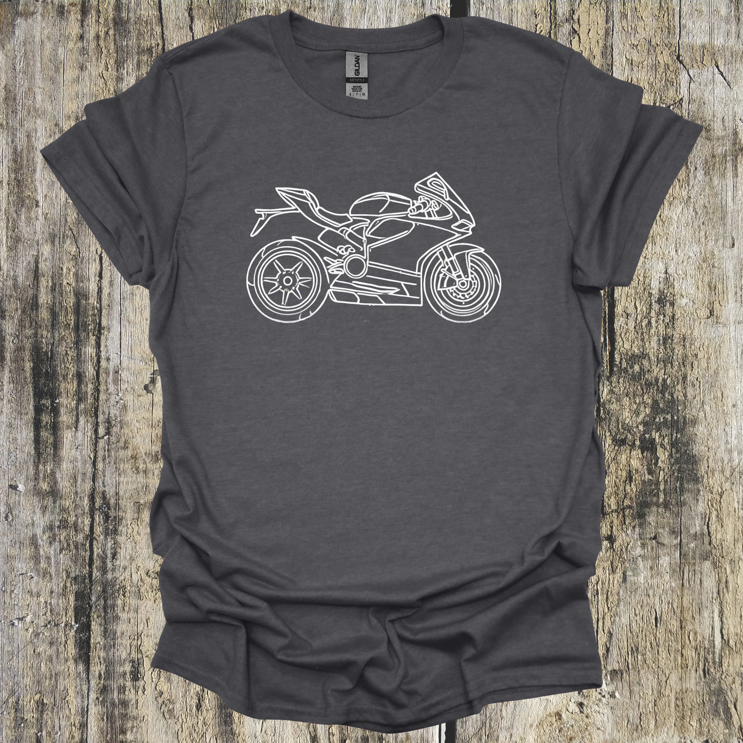 Line Drawn Sport Bike Motorcycle